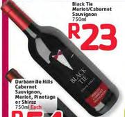 Black Tie Merlot/Cabernet Sauvignon-750ml.