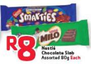 Milo Nestle Chocolate Slab-80g Each