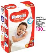 Huggies Dry Comfort Jumbo Disposable Nappies 56's,66's,76's-Each