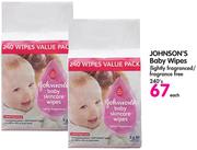 Johnson's Baby Wipes(Lightly Fragranced/Fragrance Free)-240's Each