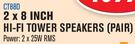 Dixon 2x8 Inch Hi-Fi Tower Speakers (Pair) CT88D