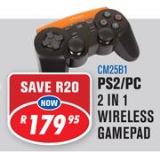 PS2 / PC 2 In 1 Wireless Gamepad CM25B1
