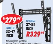  Slim Tilt Mount Brackets With Magnetic Spirit Level 37-55 Inch TVY60155
