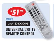 Dixon Universal CRT TV Remote Control 6386ES