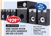 Dixon Home Theatre System With Active Subwoofer And USB & SD Slots DX245USB