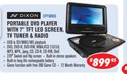 Dixon Portable DVD Player With 7" TFT LED Screen, TV Tuner & Radio SPFM866
