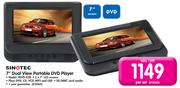 Sinotec 7" Dual View Portable DVD Player PDVD-X2B-Per Set