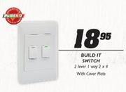 Build It Switch 2 Lever 1 Way 2x4 With Cover Plate