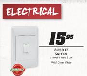 Build It Switch 1 Lever 1 Way 2x4 With Cover Plate