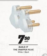 Build It The Snapper-Plug-White/Black Each