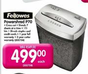 Fellowes Powershred P70 Each