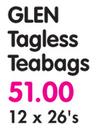 Glen Tagless Teabags-12x26's