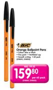 Bic Orange Ballpoint Pens-Per 60 Pack