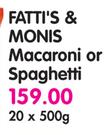 Fatti's & Monis Macaroni Or Spaghetti-20x500g