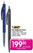 Bic Clic Ballpoint Pens-Per 60 Pack