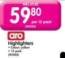 Aro Highlighters Per 12 Pack