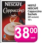 Nestle Nescafe Cappuccino Sachets (All Variants)-10's