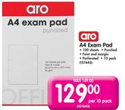 Aro A4 Exam Pad Per 10 Pack