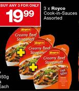 3 x royco Cook-In-Sauces Assorted