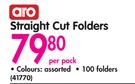Aro Straight Cut Folders-Per Pack
