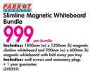 Parrot Slimline Magnetic Whiteboard Bundle-Per Bundle