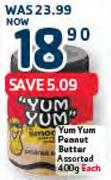 Yum Yum Peanut Butter Assorted-400g 