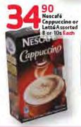 Nescafe Cappuccino/Latte Assorted-8's/10's Each