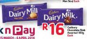 Cadbury Chololate Slab Assorted-180g Each