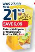 Bakers Multigrain Or Wholewheat Provita-500g