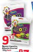 Beacon Liquorice Allsorts Assorted-150g Each