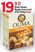 Nola Ouma Rusks Assorted-450/500g Each