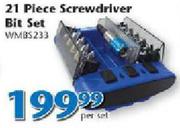 Worksman 21 Piece Screwdriver Bit Set WMBS233-Per Set