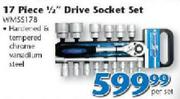 17 Piece 1/2" Drive Socket Set WM55178-Per Set