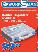 Worksman Double Organizer 380x290x80mm WMTB3130