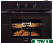Defy 600E Black Slimline Eye Level/Under Counter Oven DBO450
