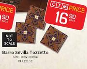 Barro Sevilla Tozzetto-100 x 100mm each