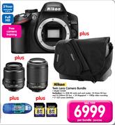 Nikon Twin Lens Camera Bundle D3200