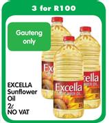 Excella Sunflower Oil-3 x 2L
