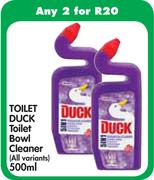 Toilet Duck Toilet Bowl Cleaner-2 x 500ml