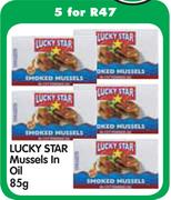 Lucky Star Mussels In Oil-5 x 85g