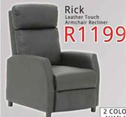 Rick Leather Touch Armchair Recliner