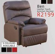 Ben Leather Touch Armchair Recliner