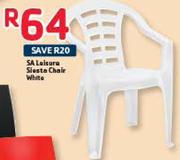 Sa Leisure Siesta Chair White