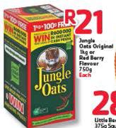 Jungle Oats Original-1Kg Or Red Berry Flavour-750g Each