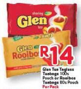 Glen Tea Tagless Teabags-100s Pouch Or Rooibos Teabags-80s Pouch Per Pack