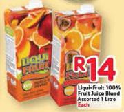 Liqui-Fuit 100% Fruit Juice Blend Assorted-1 Litre Each