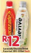 Lucozade Glucose Drink Assorted-380-500ml Each