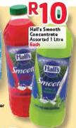 Hall's Smooth Concentrate Assorted-1Litre Each