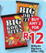 Williards Big Korn Bites-2 x 120gm