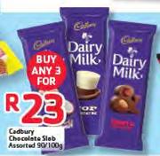 Cadbury Chocolate Slab-3 x 90/100gm